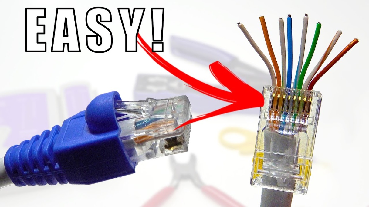 cable internet wiring Bulan 3 How to Wire Up Ethernet Plugs the EASY WAY! (Cate / Cat RJ4 Pass Through  Connectors)
